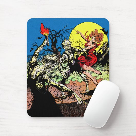 Pas op voor  Horror Comics Graveyard Zombie Muismat (Met muis)