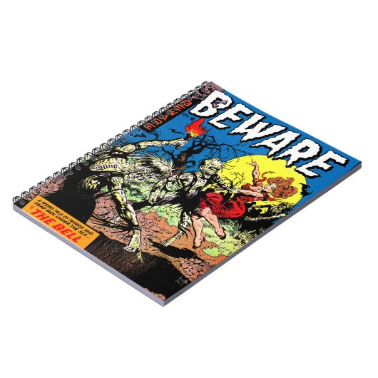 Pas op voor  Horror Comics Graveyard Zombie Notitieboek (Linkerzijde)