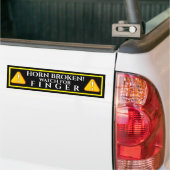 Pas op voor je vinger bumpersticker (Op Truck)