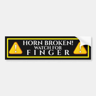 Pas op voor je vinger bumpersticker