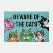 Pas op voor katten deurmat (Voorkant)