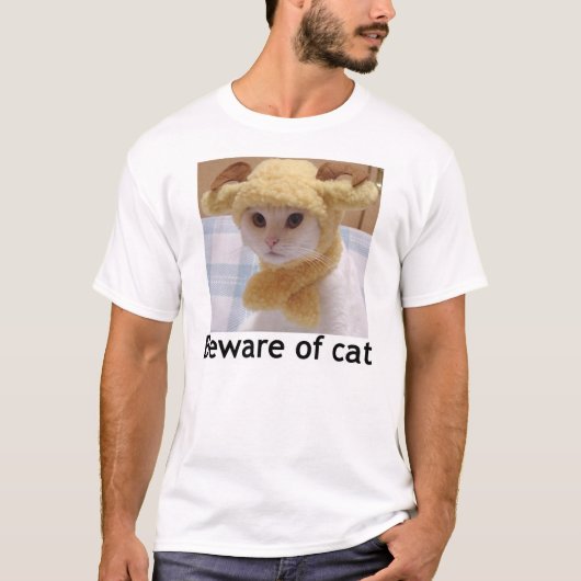 Pas op voor katten t-shirt (Voorkant)
