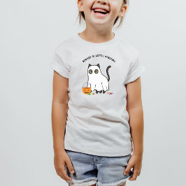 Pas op voor kleine monsters Black Cat Ghost T-shirt