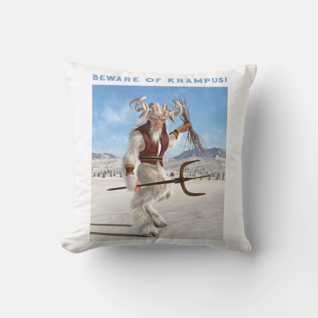 Pas op voor Krampus! Kussen (Voorkant)