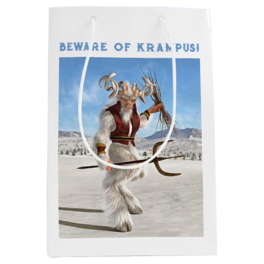 Pas op voor Krampus! Medium Cadeauzakje (Voorkant)