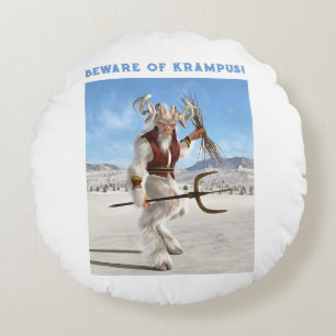 Pas op voor Krampus! Rond Kussen
