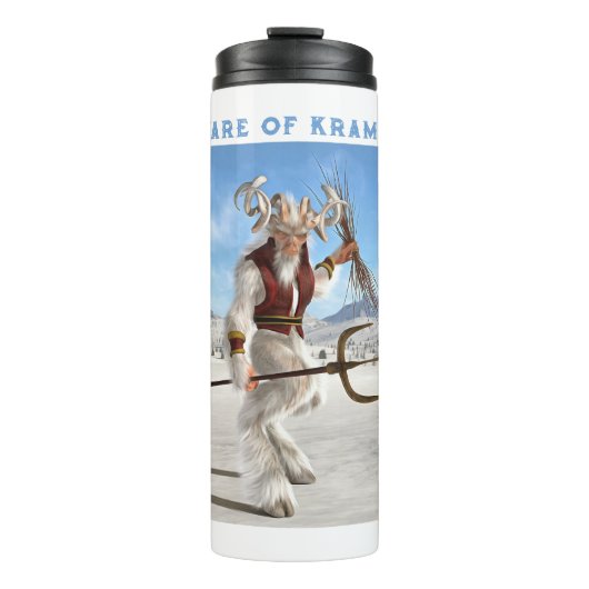 Pas op voor Krampus! Thermosbeker (Voorkant)