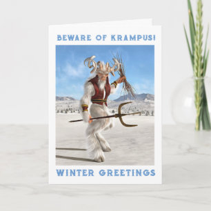 Pas op voor Krampus! Vouwkaart Kaart
