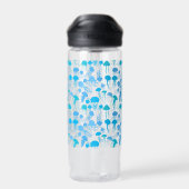 Pas op voor kwallen. L Blue.b No BG Waterfles (Achterkant)