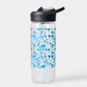Pas op voor kwallen. L Blue.b No BG Waterfles (Links)