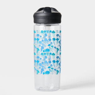 Pas op voor kwallen. L Blue.b No BG Waterfles