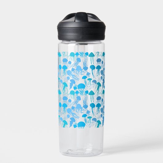 Pas op voor kwallen. L Blue.b No BG Waterfles (Voorkant)
