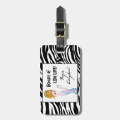 "Pas op voor laag leven!" Bagagelabels (Voorkant verticaal)