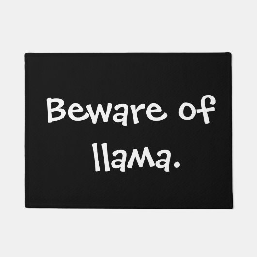 Pas op voor lama deurmat (Voorkant)