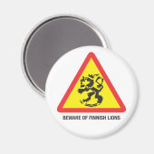 Pas op voor Leeuwen Magneet (Voorkant / Achterkant)