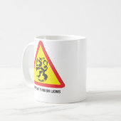 Pas op voor Leeuwen Mok (Voorkant links)