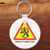 Pas op voor Leeuwen Sleutelhanger (Voorkant)