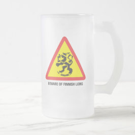 Pas op voor Leeuwen Vorst Glas Mok