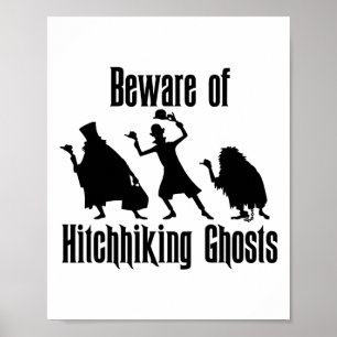 Pas op voor liftende geesten grappige Halloween ge Poster