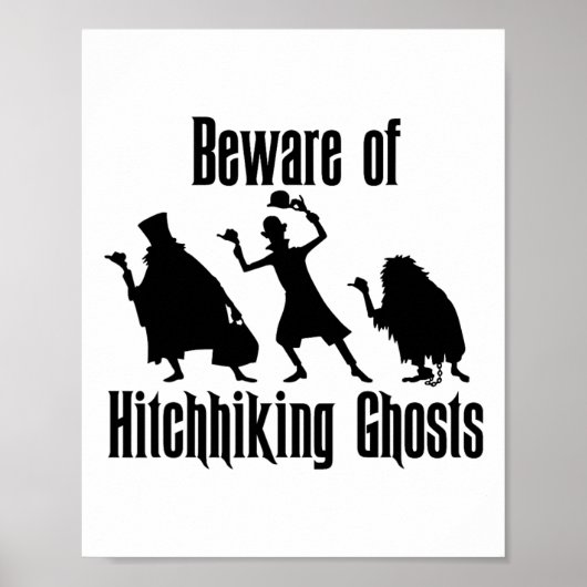 Pas op voor liftende geesten grappige Halloween ge Poster (Voorkant)