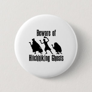 Pas op voor liftende geesten grappige Halloween ge Ronde Button 5,7 Cm