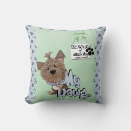 Pas op voor mannelijk Sierkussen 20 x 20 inch