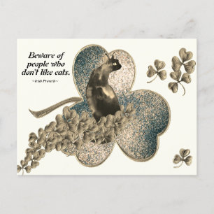 Pas op voor mensen die niet van katten houden briefkaart