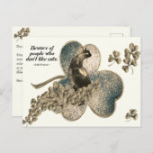 Pas op voor mensen die niet van katten houden briefkaart (Voorkant / Achterkant)