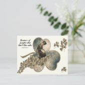 Pas op voor mensen die niet van katten houden briefkaart (Staand voorkant)