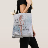 "Pas op voor mijn steek" Moderne Waterverf Feminis Tote Bag (Dichtbij)