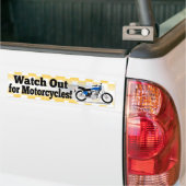 Pas Op Voor Motoren Auto Bumper Sticker Decal (Op Truck)
