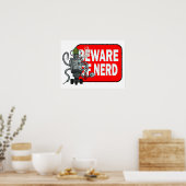 Pas op voor nerd poster (Keuken)