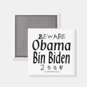 Pas op voor Obama Bin Biden Magneet (Voorkant / Achterkant)