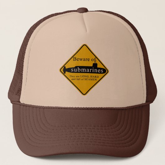 Pas op voor onderzeeërs trucker pet (Voorkant)