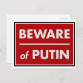 Pas op voor Poetin Briefkaart (Voorkant / Achterkant)