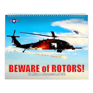 PAS OP VOOR ROTORS! Amerikaanse militaire helikopt Kalender