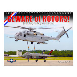 PAS OP VOOR ROTORS! Amerikaanse militaire helikopt Kalender