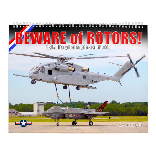 PAS OP VOOR ROTORS! Amerikaanse militaire helikopt Kalender (Hoes)