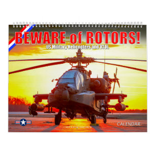 PAS OP VOOR ROTORS! Amerikaanse militaire helikopt Kalender