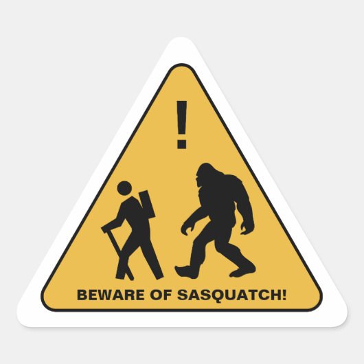 Pas op voor Sasquatch! Gepersonaliseerd Sticker (Voorkant)