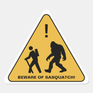 Pas op voor Sasquatch!  Gepersonaliseerd Sticker