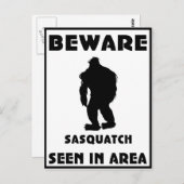 Pas op voor Sasquatch Poster Briefkaart (Voorkant / Achterkant)