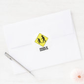 Pas op voor Sasquatch Ronde Sticker (Envelop)