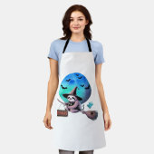 Pas op voor Schattigee heks luiaard vliegen op Bro Schort (Gedragen)