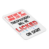 "Pas op voor Shih Tzu Poo" Magneet (Wit) (Rechterzijde)