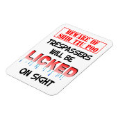 "Pas op voor Shih Tzu Poo" Magneet (Wit) (Linkerzijde)