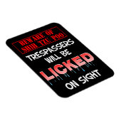 "Pas op voor Shih Tzu Poo" Magneet (zwart) (Rechterzijde)