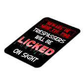 "Pas op voor Shih Tzu Poo" Magneet (zwart) (Linkerzijde)