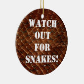 Pas op voor slangen! keramisch ornament (Rechts)