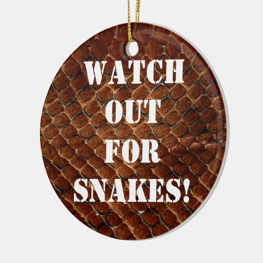 Pas op voor slangen! keramisch ornament (Links)